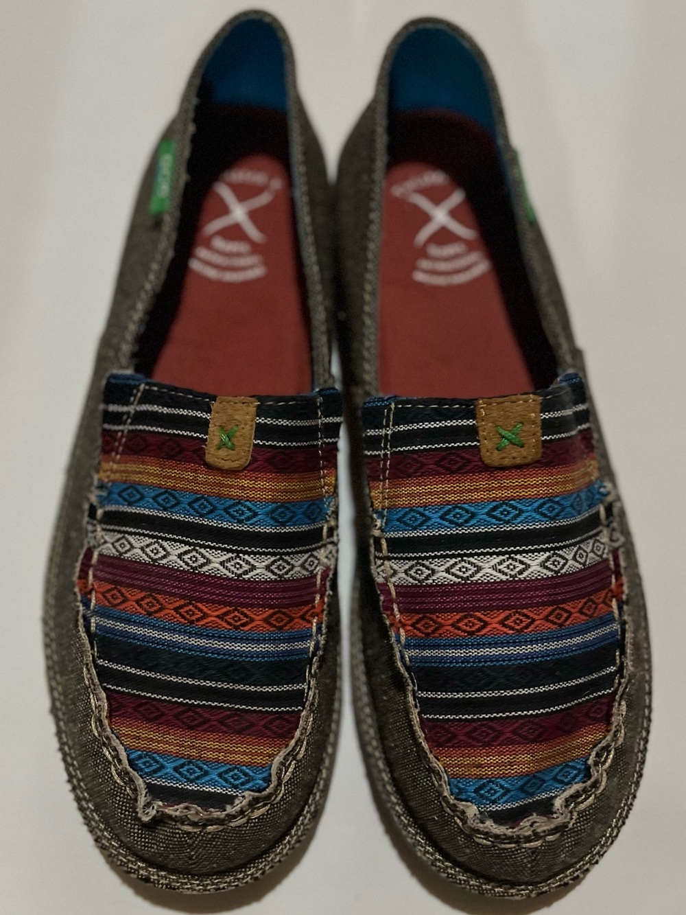 Size 10 Twisted X Multicolored Slip On Moccasin